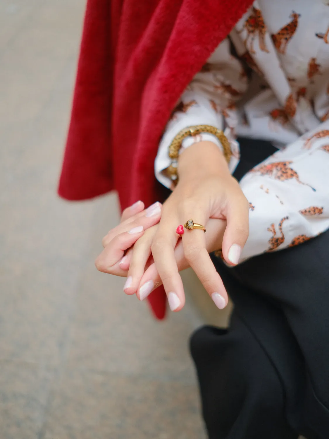 Nach Bijoux FaceToFace cœur et guépard Premier amour bague