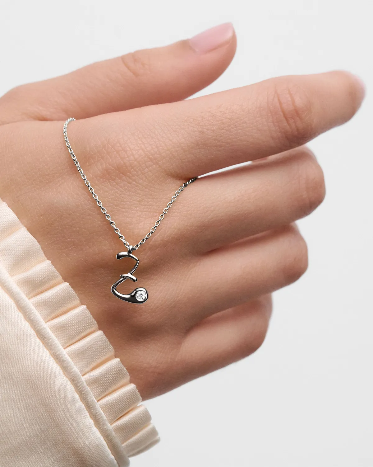 PDPAOLA Initial collier pendentif Z argent 40-50 cm
