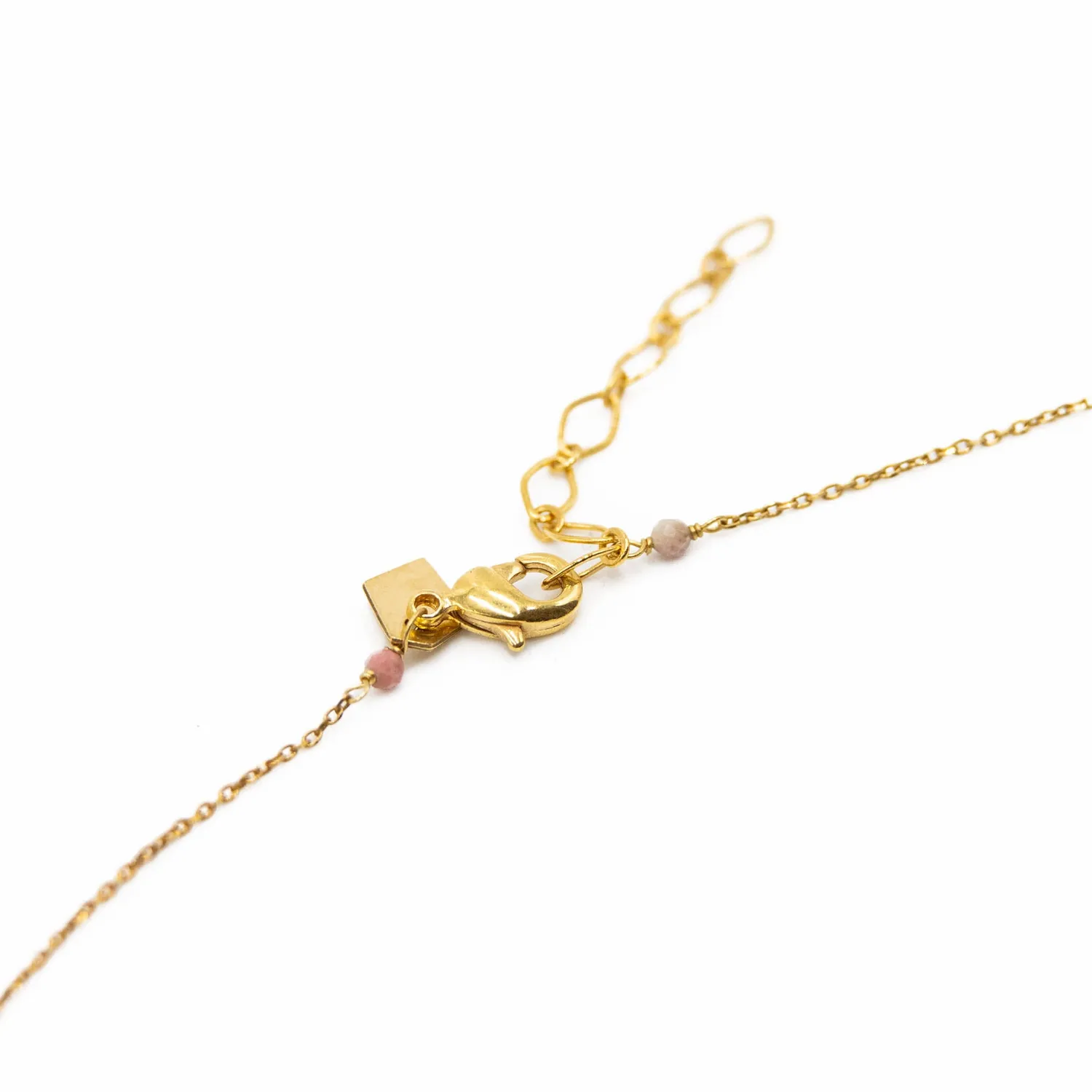 Le Fourbi de Capucine FDC55 collier laiton doré multicolore 40 cm