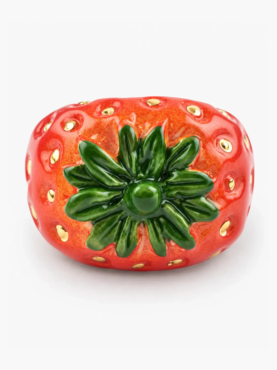 Nach Bijoux Belles du sud bague fraise porcelaine S M L