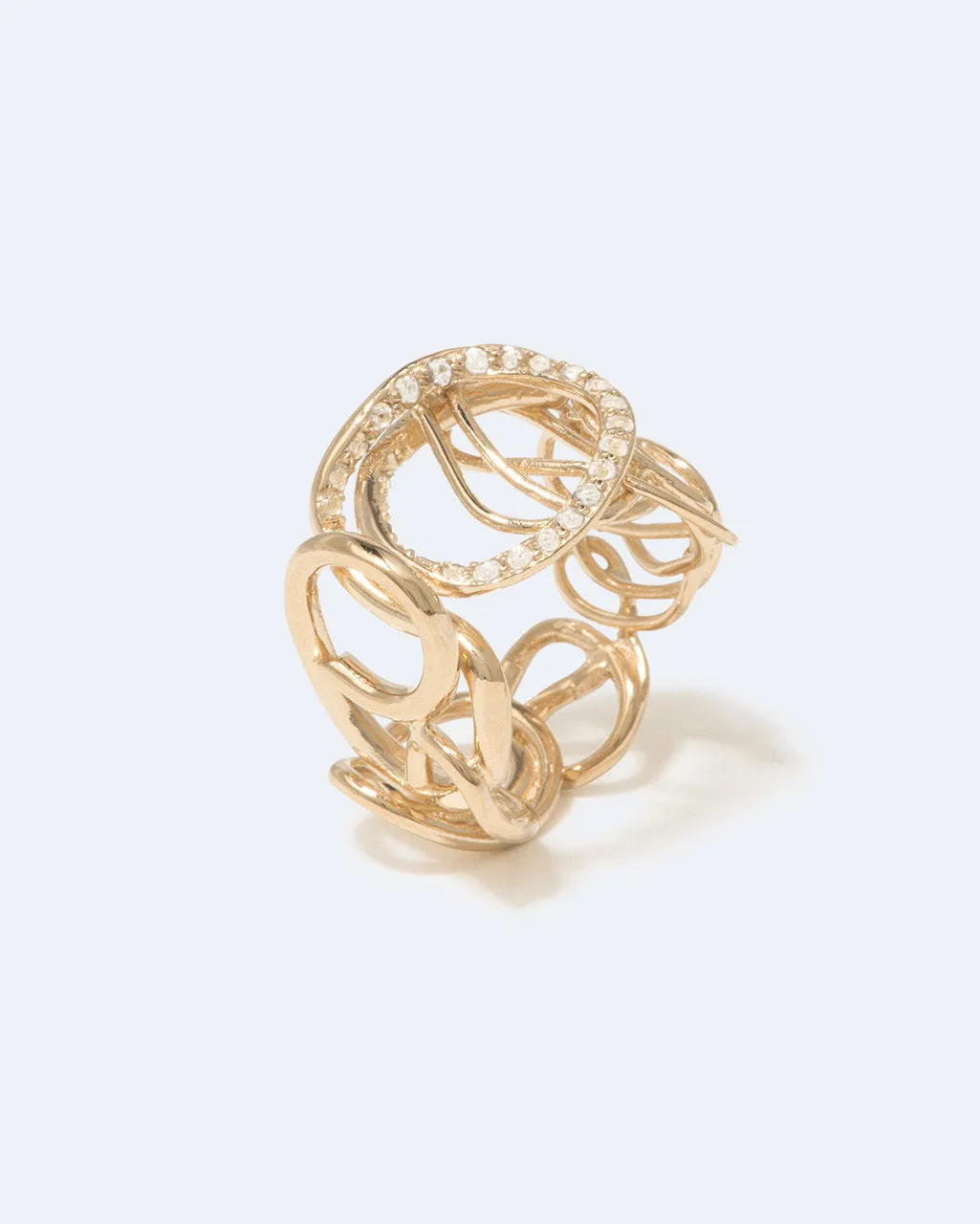 Completedworks Traces bague topaze blanche vermeil