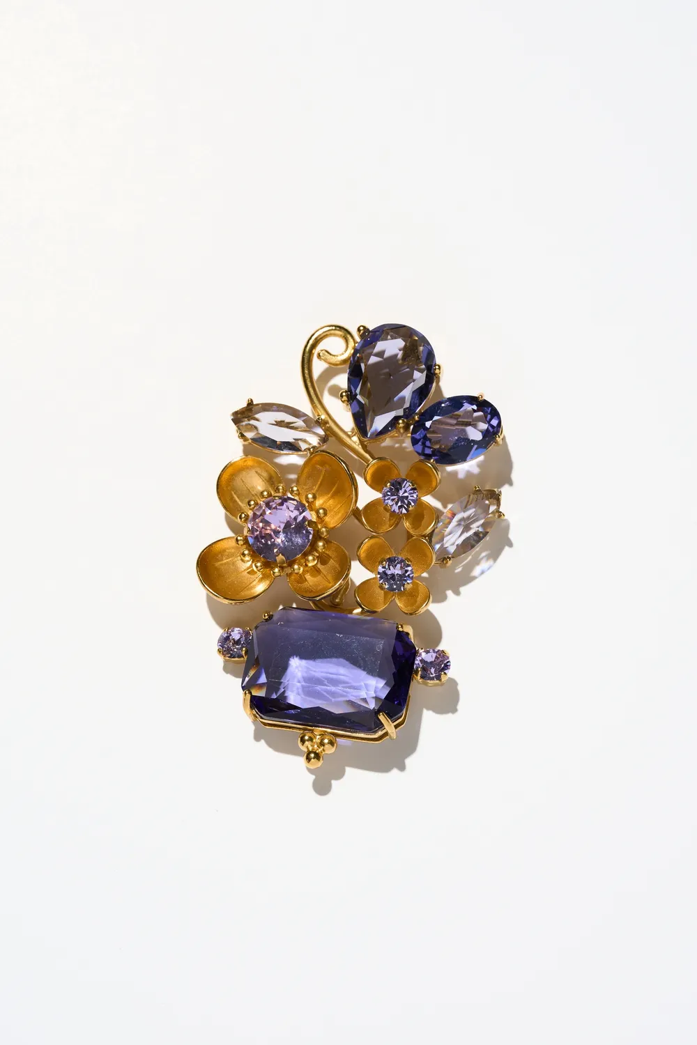 Philippe Ferrandis Eugenie grande broche smokey 7,5 cm