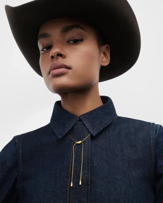 PDPAOLA Rodeo GRID 3 collier slider doré
