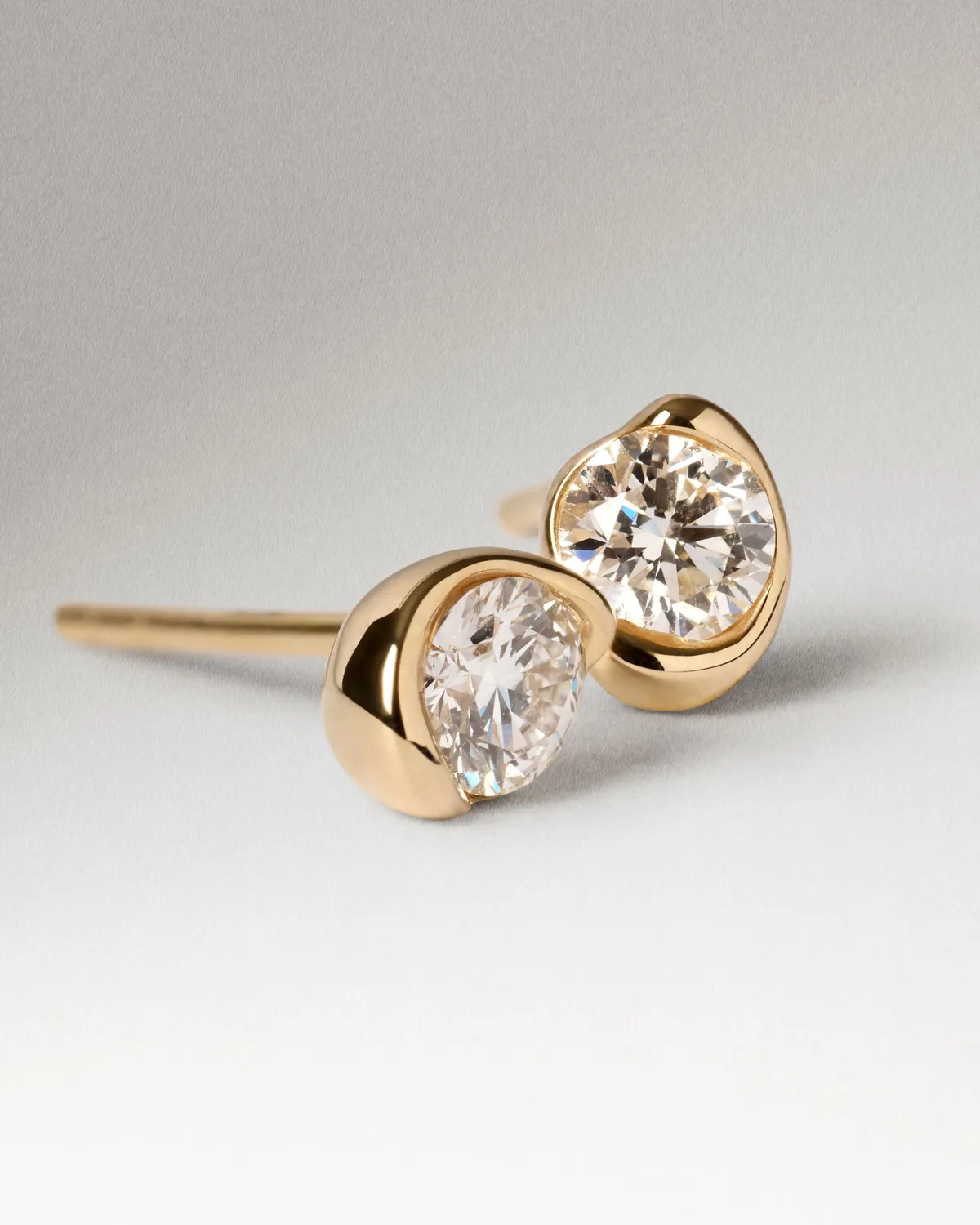 PDPAOLA Delia clous oreilles diamants or jaune