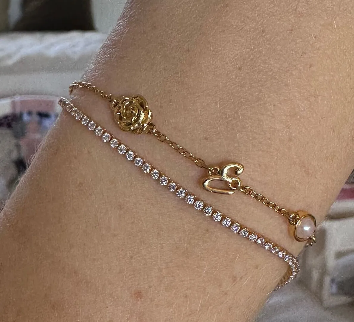 Astrid & Miyu Tennis Chain bracelet doré rivière