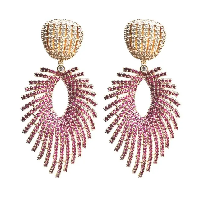 Nao de Paris Grenadine Halo boucles strass rose doré