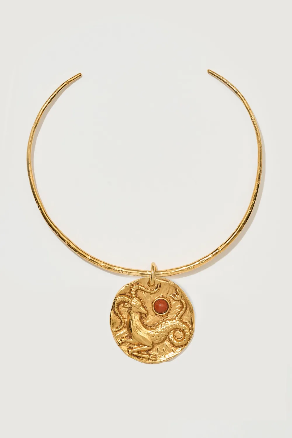 Philippe Ferrandis Astrochic collier torque médaille zodiaque