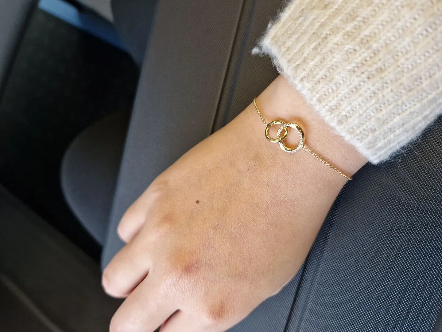 Astrid & Miyu Orbit Crystal bracelet cristal doré