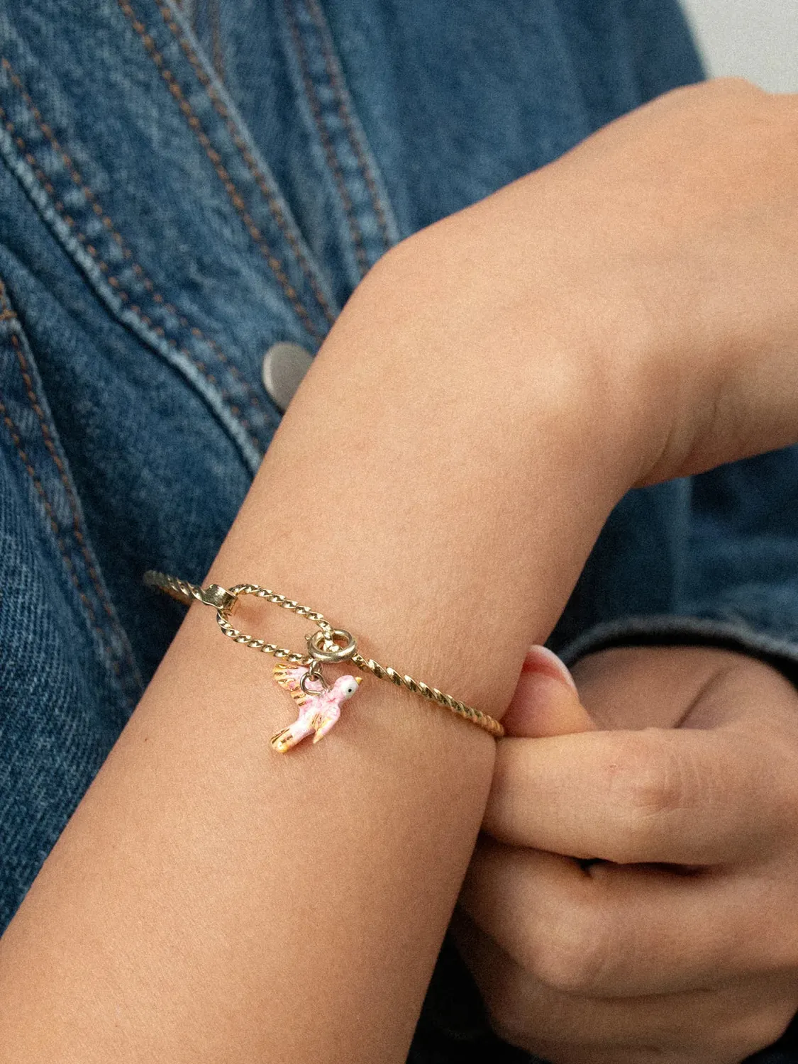 Nach Bijoux Mix and Match charms colombe rose porcelaine