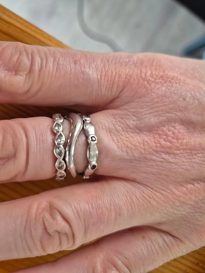 Astrid & Miyu Wave Ring bague argent effet vague