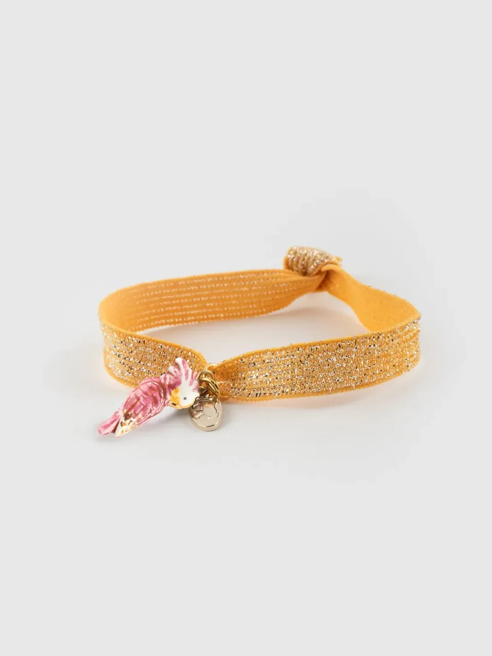Nach Bijoux cacatoès rose bracelet élastique irisé