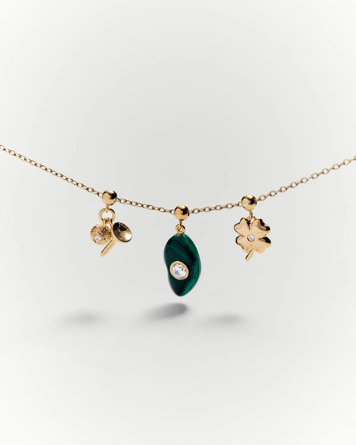 PDPAOLA Golf charm zirconia doré 9 mm