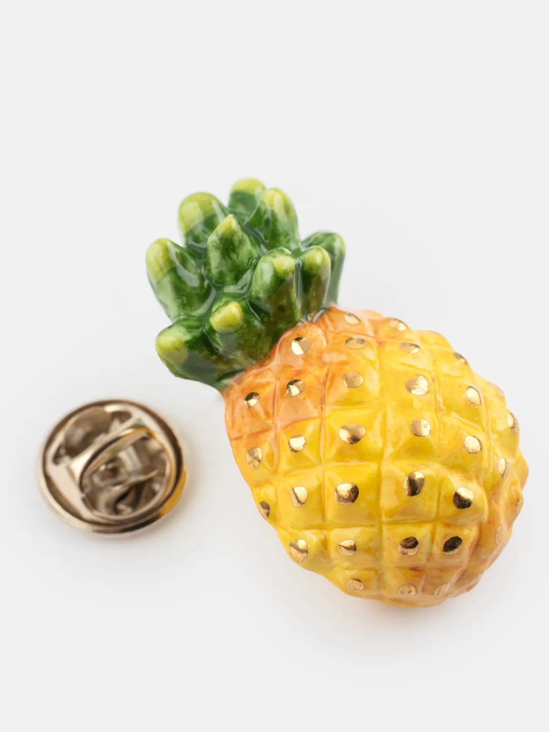 Nach Bijoux Ananas pin's porcelaine 3,4 cm