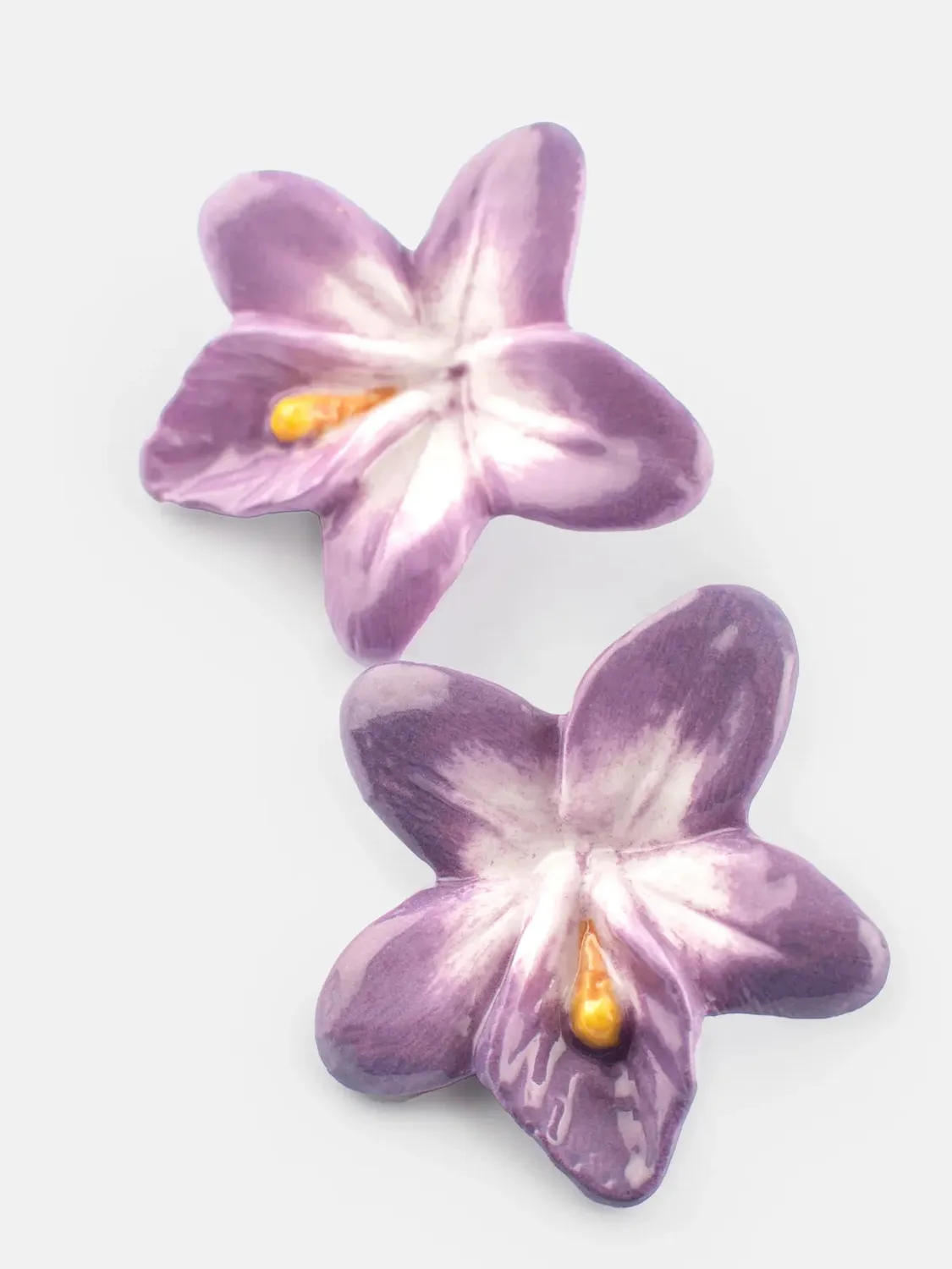 Nach Bijoux Violette puces boucles d’oreilles porcelaine 2,5 cm
