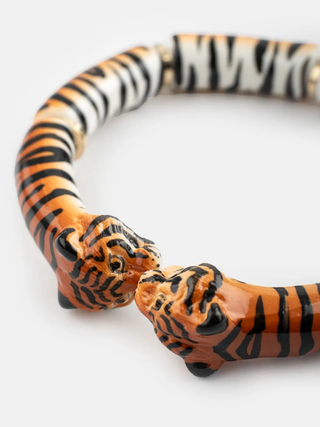 Nach Bijoux bisou tigre bracelet élastique porcelaine