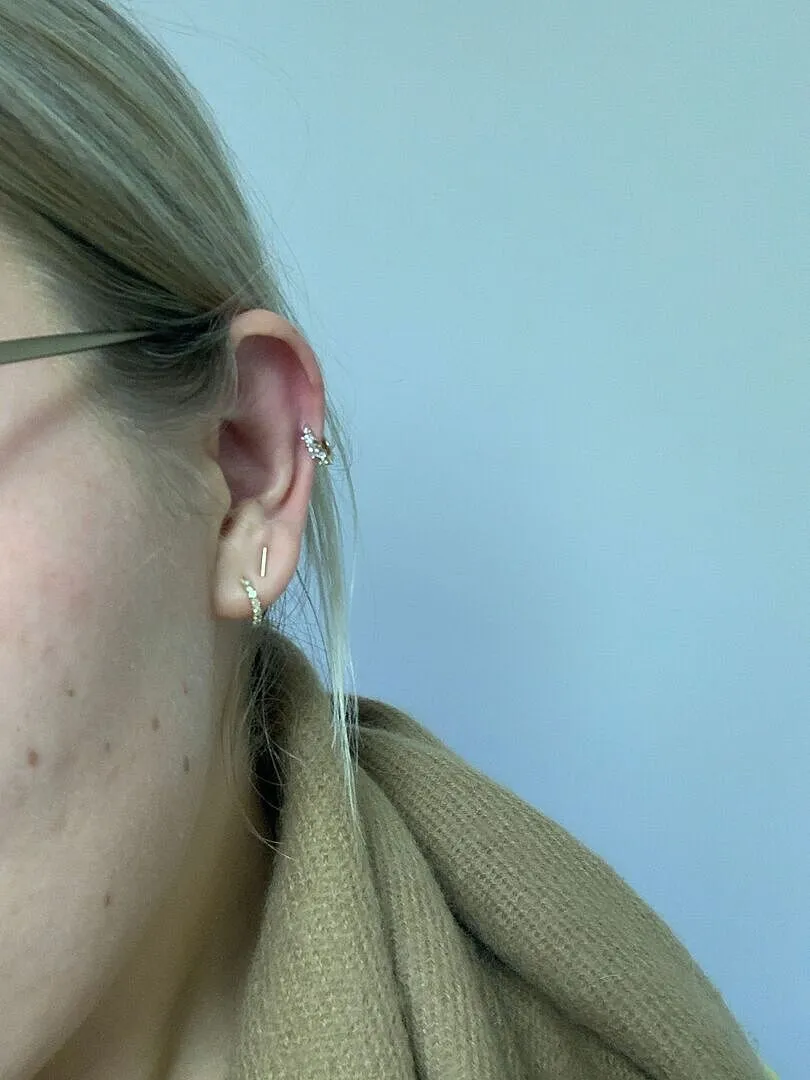 Astrid & Miyu Celestial Crystal créoles doré 6.5mm