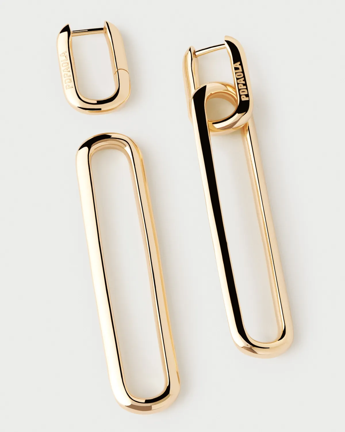 PDPAOLA Rodeo boucles pendantes dorées 60 mm