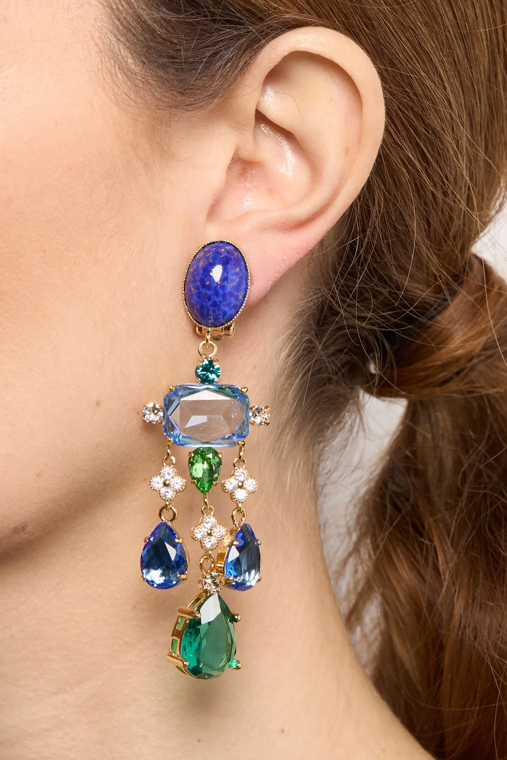 Philippe Ferrandis Castiglione boucles clips or fin 24 carats