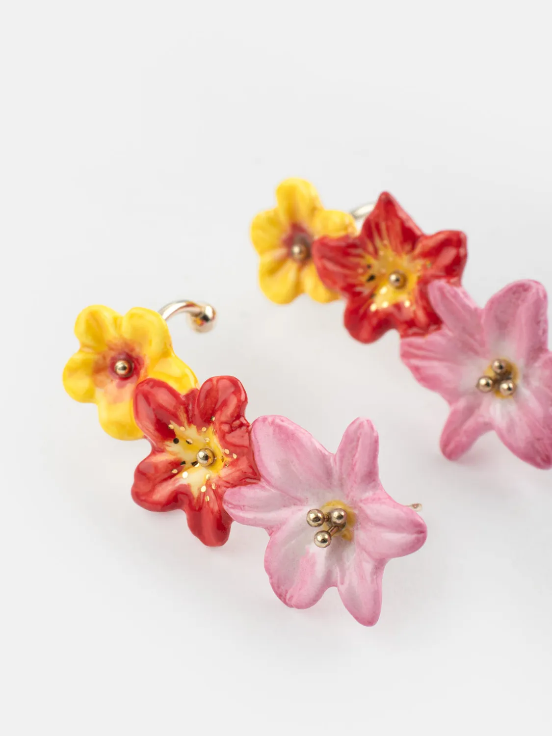 Nach Bijoux Tropical ear cuff fleurs bouquet