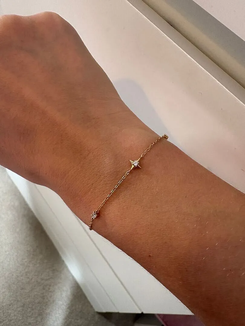 Astrid & Miyu Cosmic Star Charm bracelet doré étoile