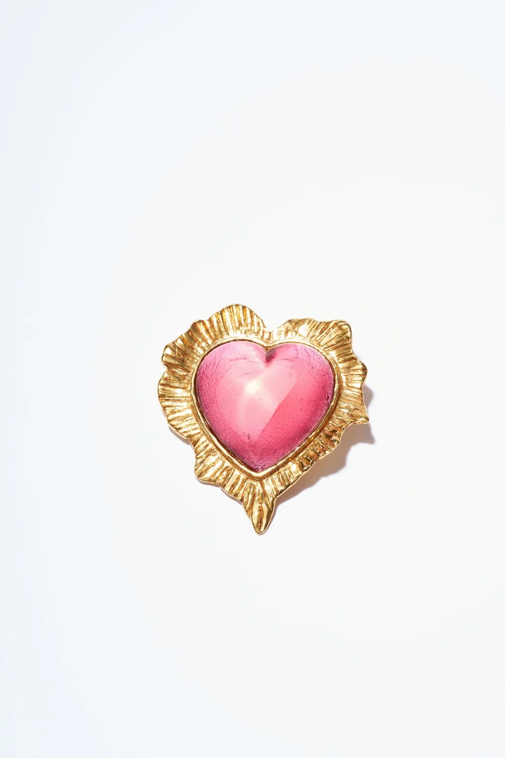 Philippe Ferrandis Break My Heart broche cœur strass 5,5 cm