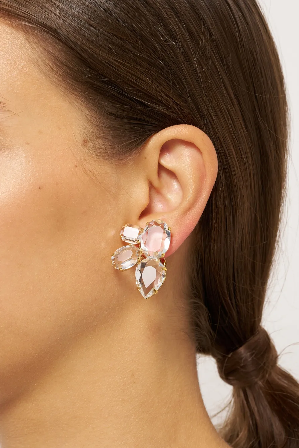 Philippe Ferrandis Fenice boucles clips quartz rose