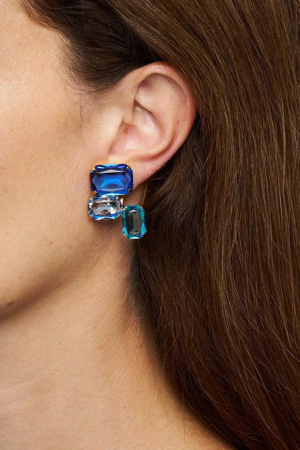 Philippe Ferrandis Baléares boucles clips doré 3 cm or 24 carats