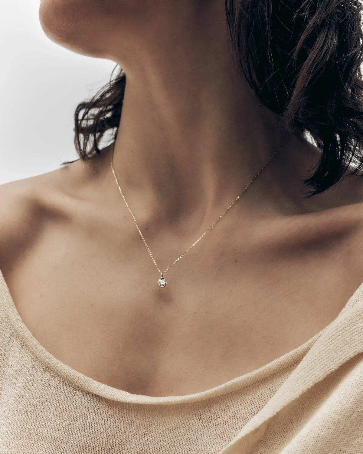 PDPAOLA Grace pendentif diamant 0,5 ct or blanc