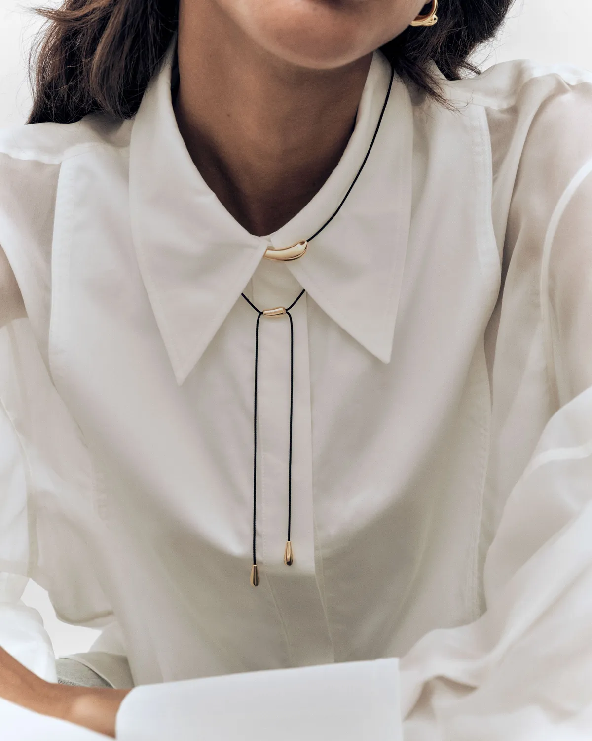 PDPAOLA Orbit collier cordon doré 120 cm