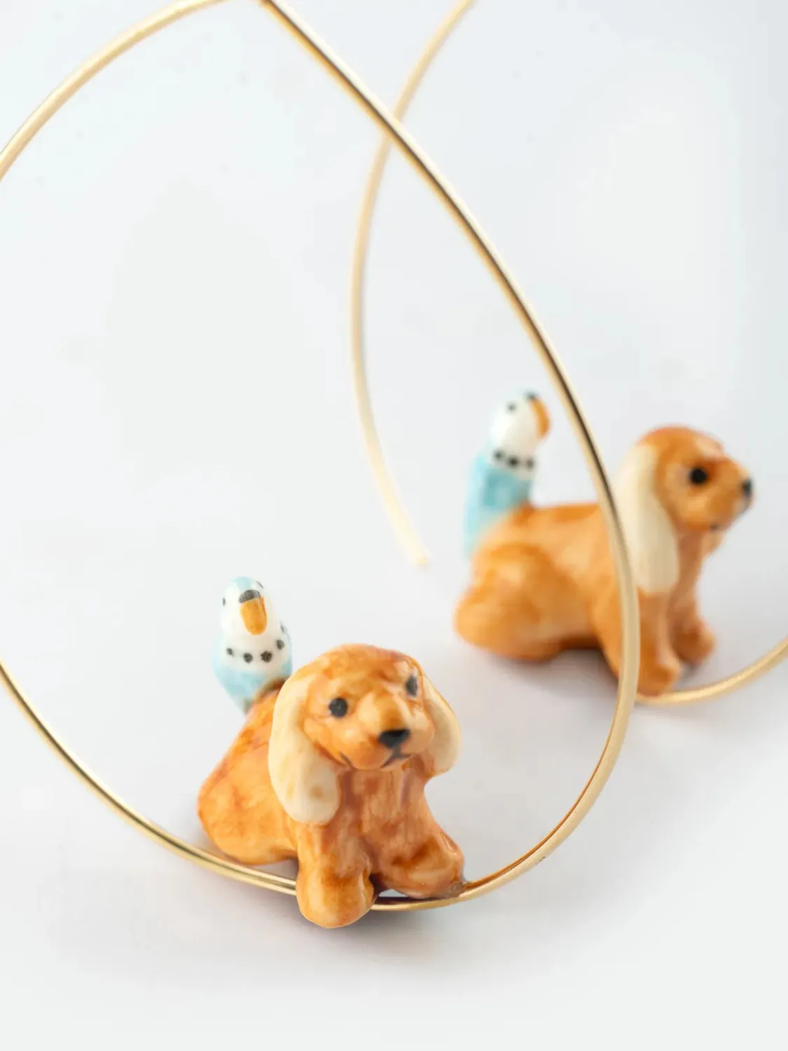 Nach Bijoux Cocker moyennes créoles chien oiseau 4 cm