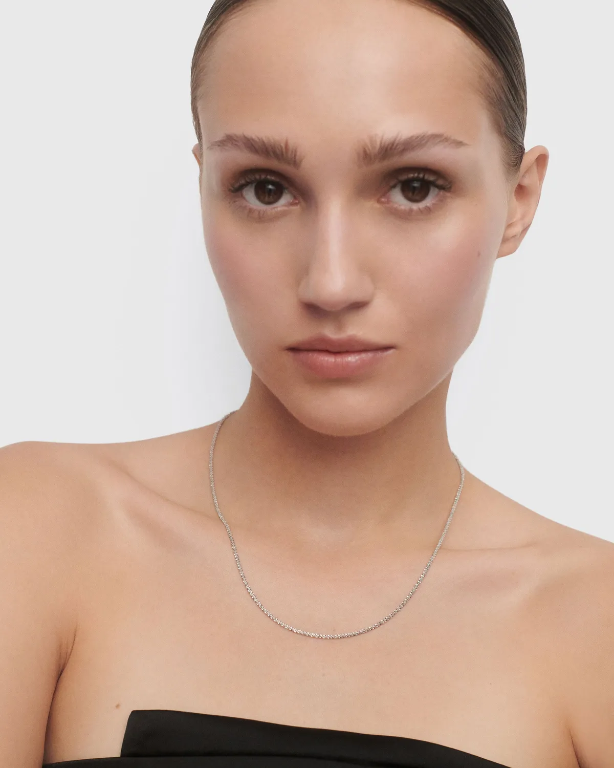 PDPAOLA Sparkle collier chaîne argent 45 cm