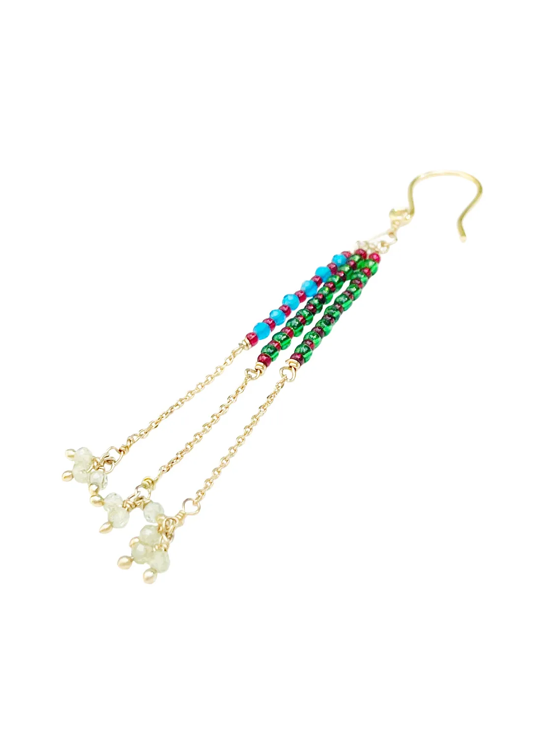 Le Fourbi de Capucine FDC415 boucles d'oreilles péridot