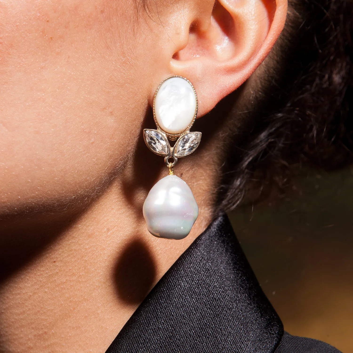 Philippe Ferrandis Bee boucles clips turquoise 3,1 cm