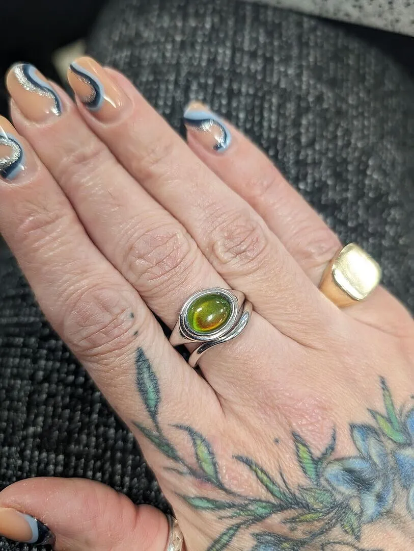 Astrid & Miyu Wave bague argent rhodié vague