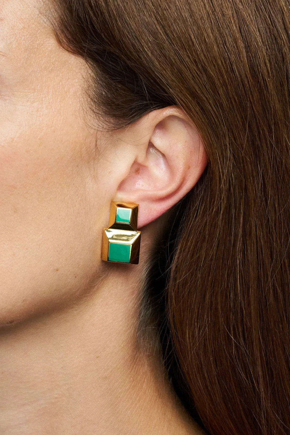 Philippe Ferrandis Kheops boucles d'oreilles clips or fin