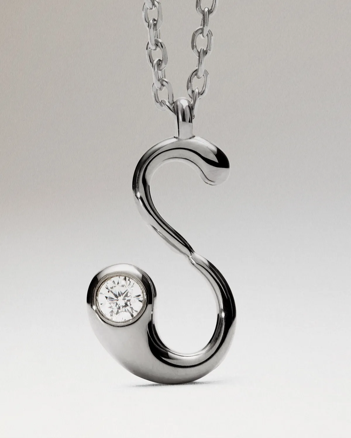 PDPAOLA Letters S collier lettre S argent 40-50 cm initiale
