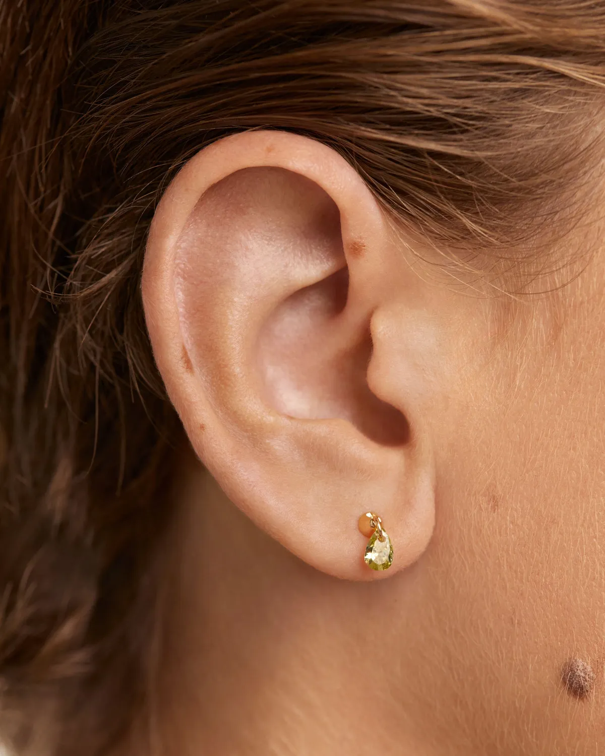 PDPAOLA Lily mono boucle d'oreille zirconia verte