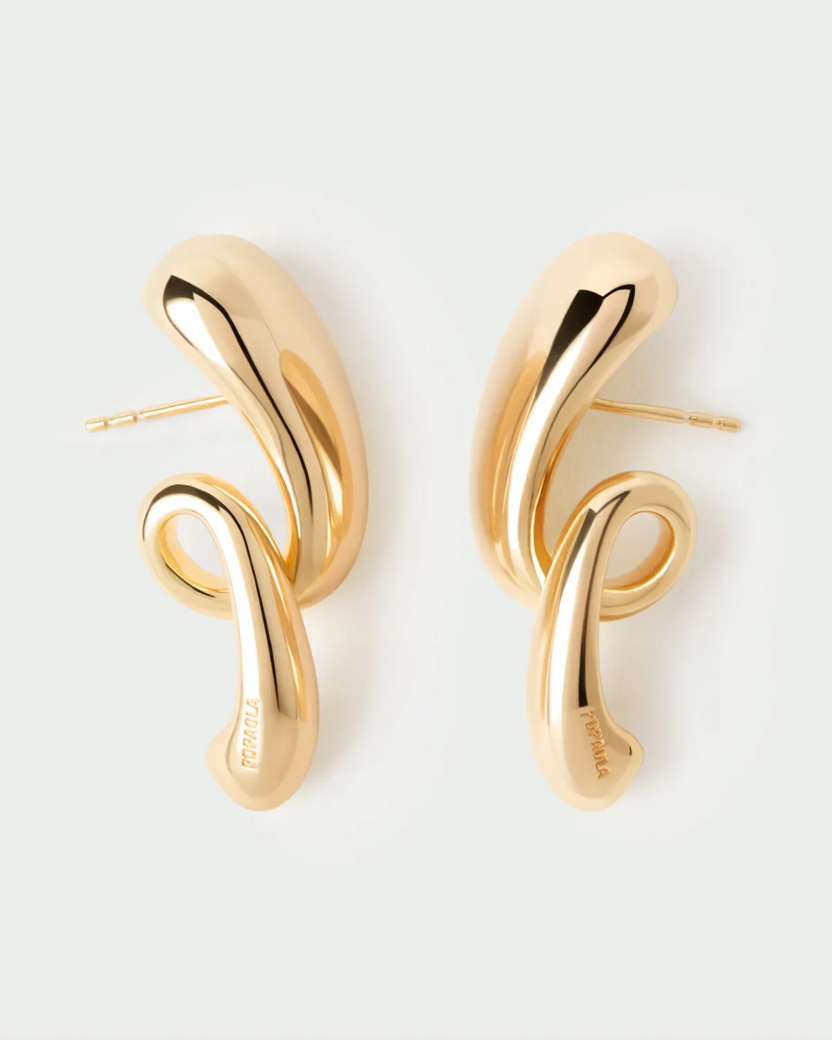 PDPAOLA Orbit boucles d’oreilles dorées statement