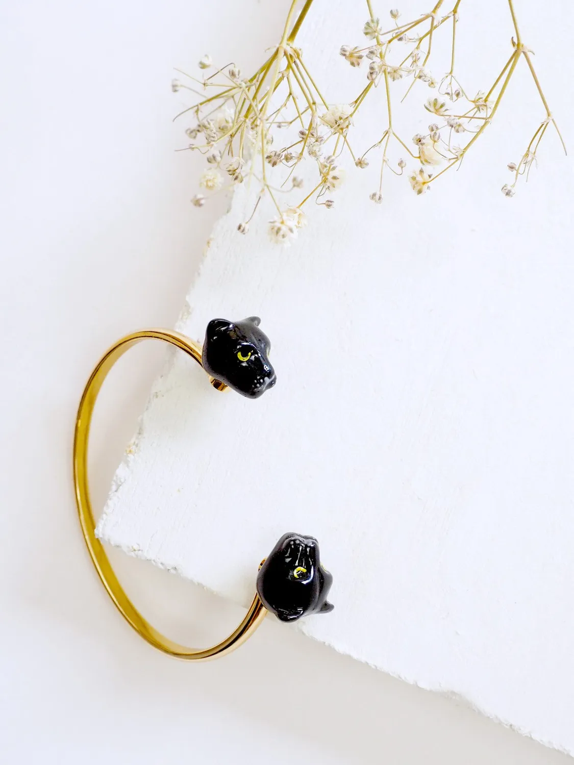 Nach Bijoux FaceToFace panthère noire bracelet porcelaine