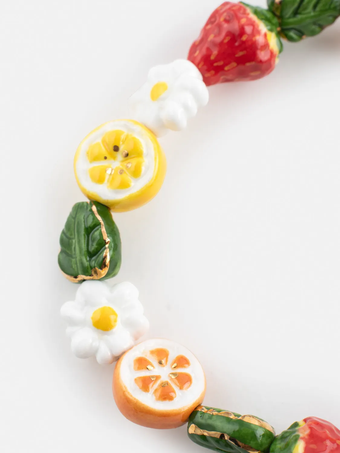 Nach Bijoux bracelet perles de fruits porcelaine coloré