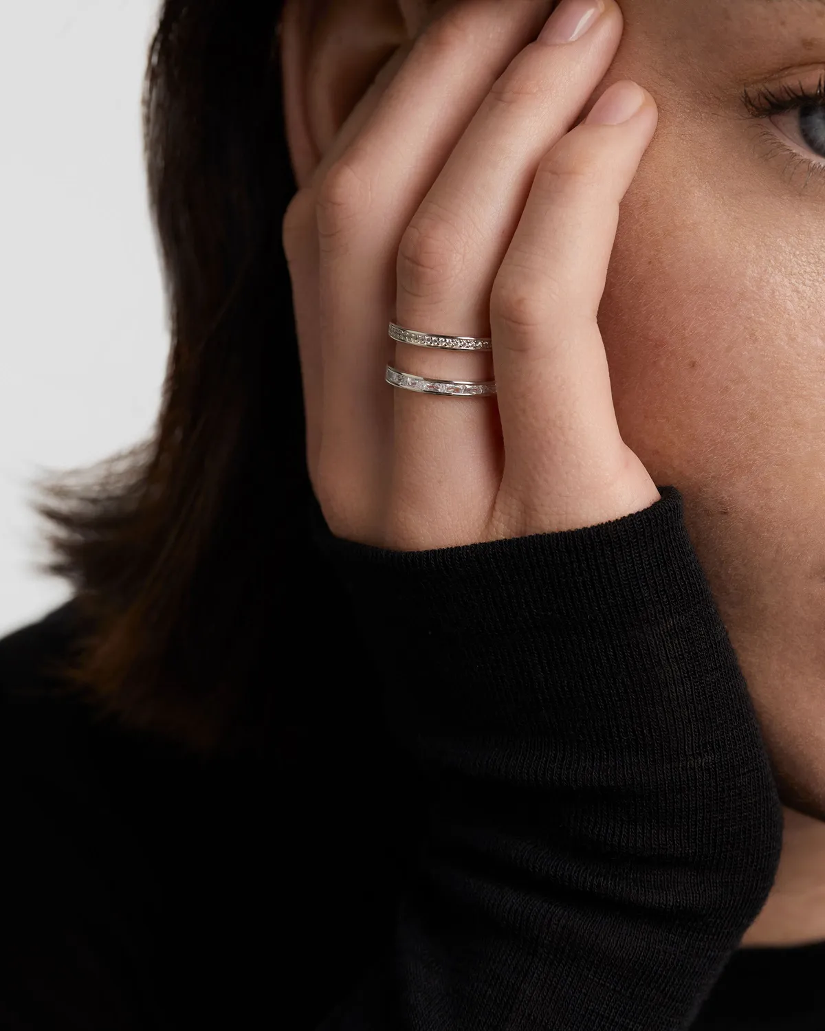 PDPAOLA Bianca bague argent zirconia blanche