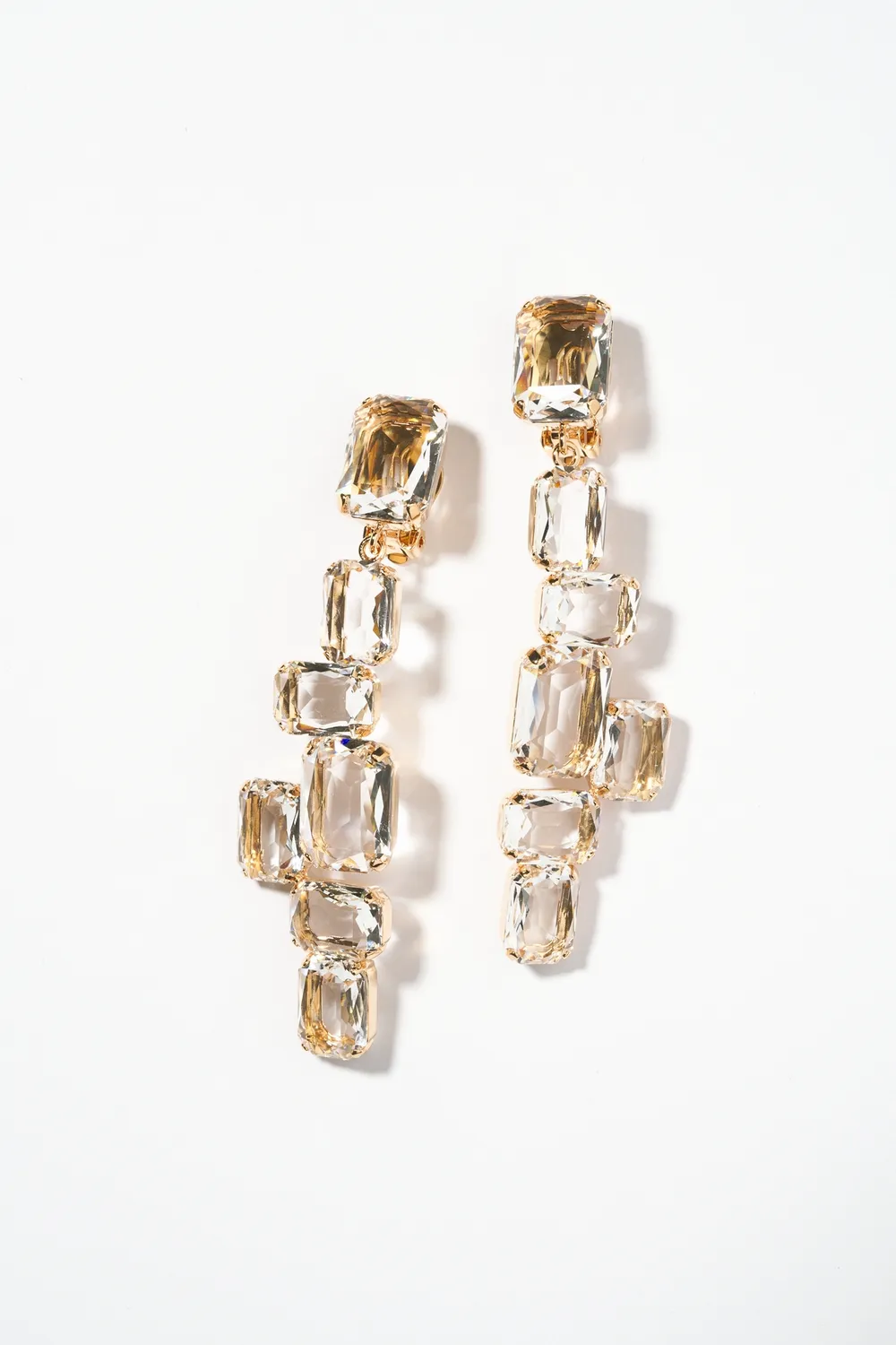Philippe Ferrandis Baléares boucles d'oreilles clips longues dorées