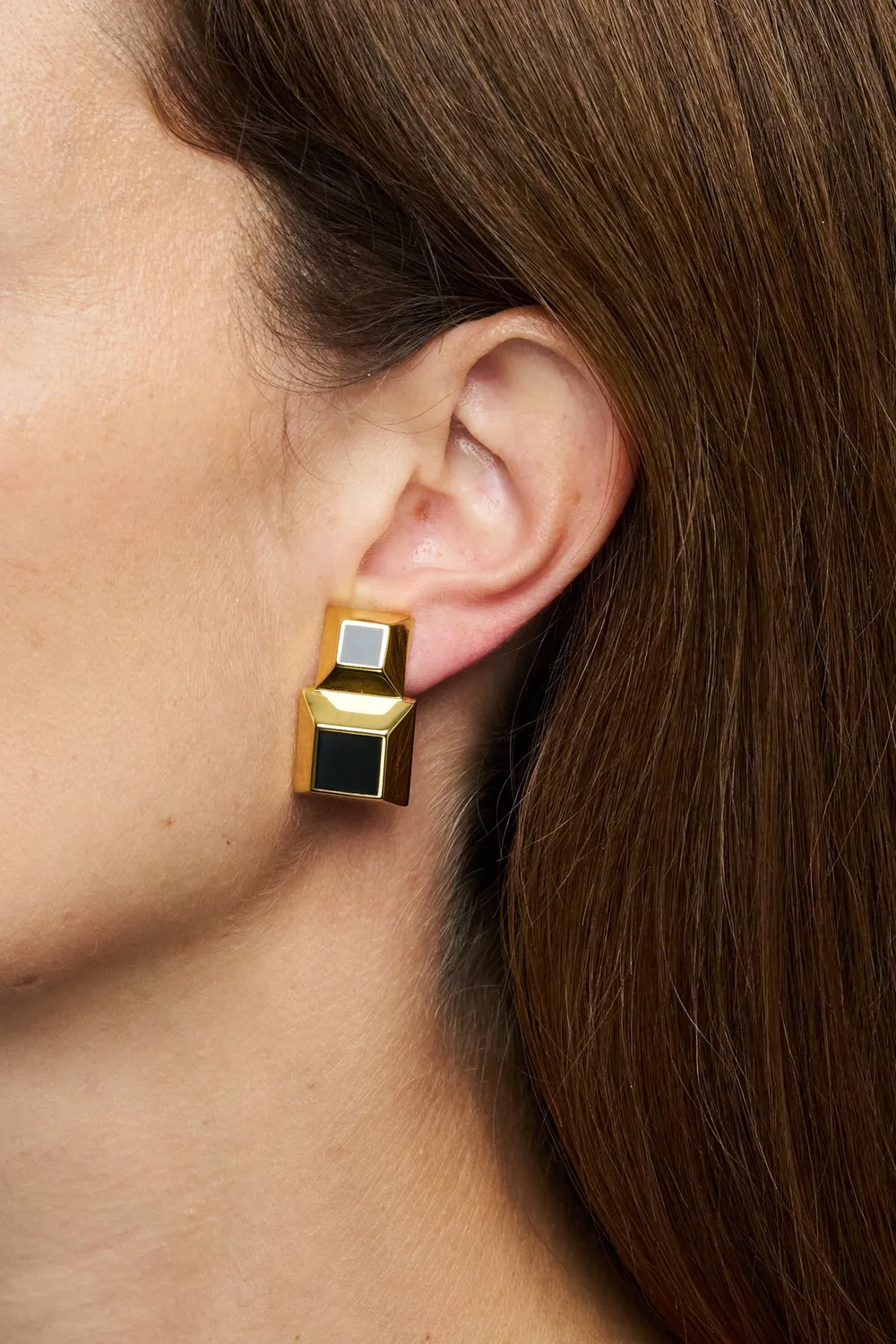 Philippe Ferrandis Kheops boucles d'oreilles clips or fin