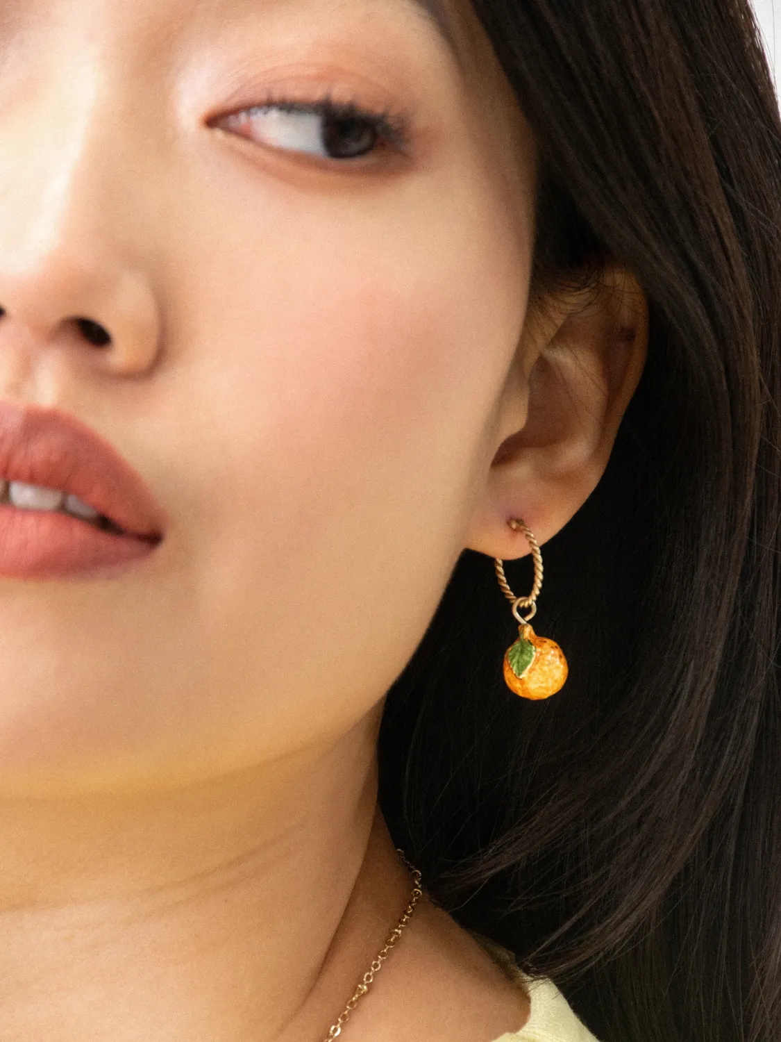 Nach Bijoux Mini créole orange boucle d'oreille 2,9 cm