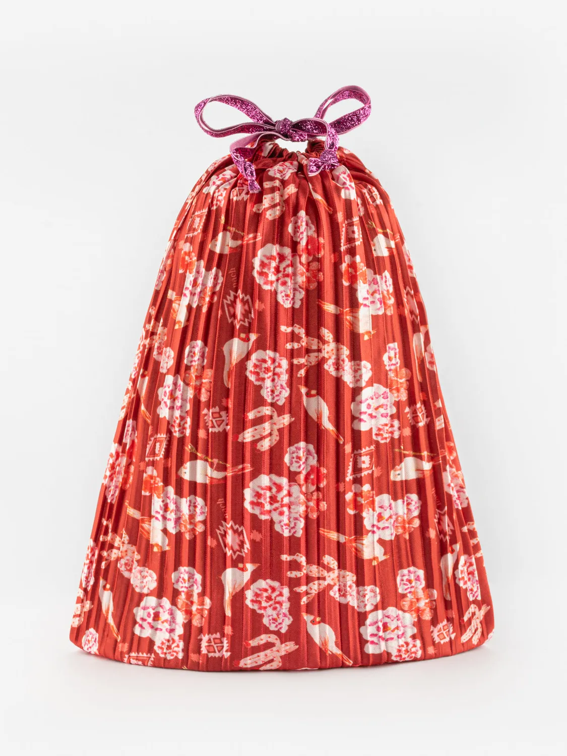 Nach Bijoux pochette cadeau upcyclé rouge paillettes taille M
