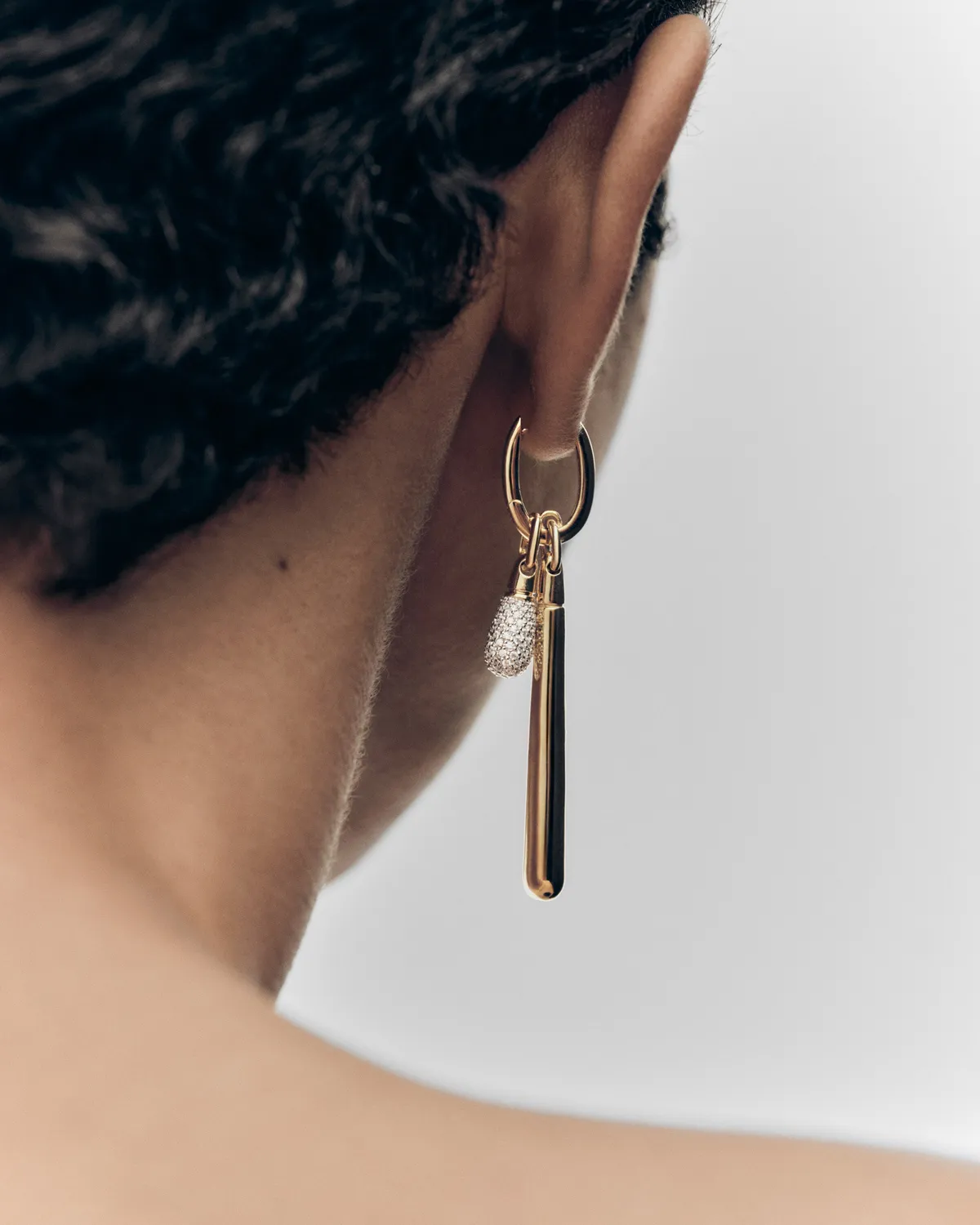PDPAOLA Pavé Drop pendentif zirconia doré 22 mm