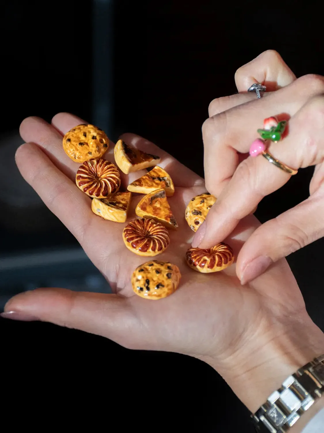 Nach Bijoux cookie fève porcelaine à transformer porte-clé