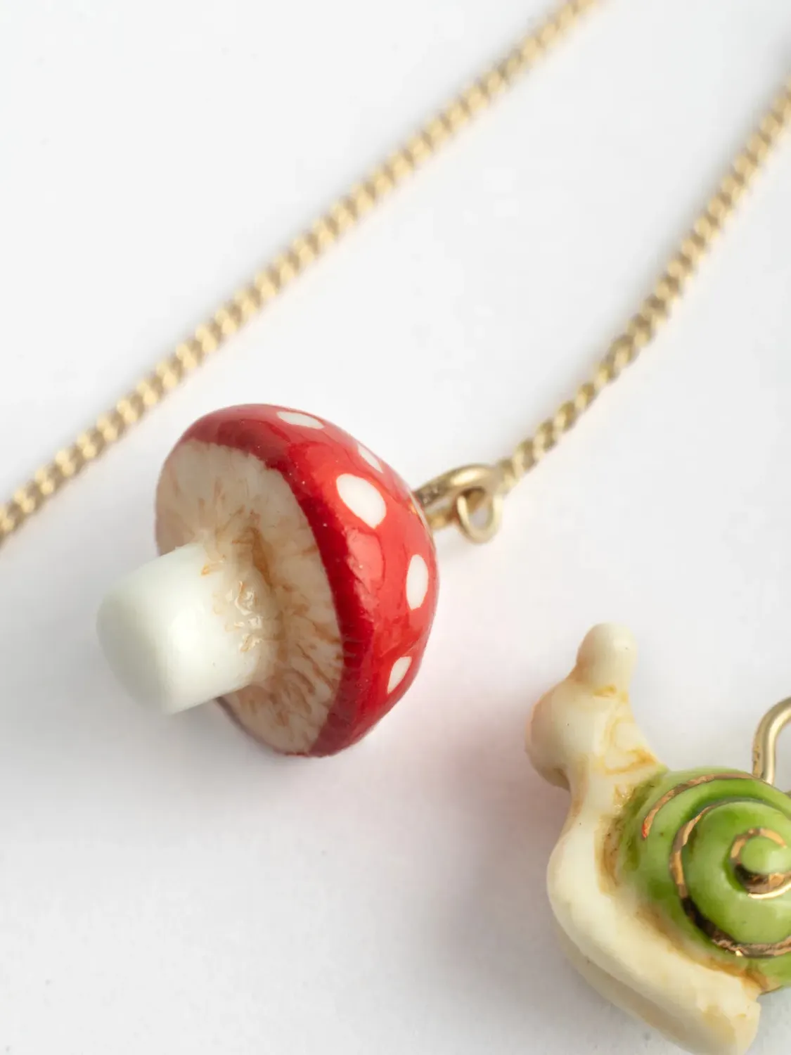 Nach Bijoux champignon escargot boucles longues 6,6 cm