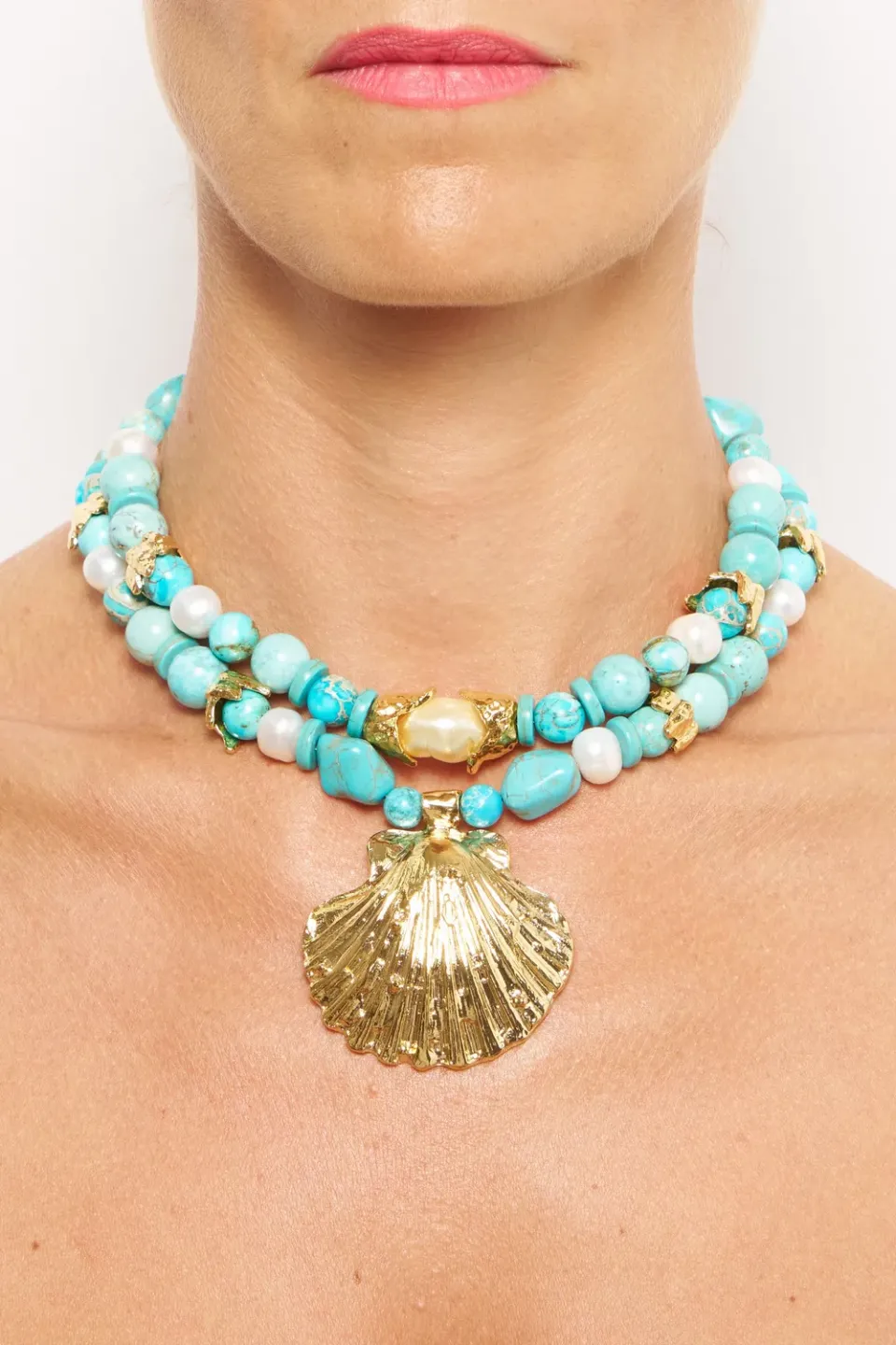 Philippe Ferrandis Minorca collier coquillage doré