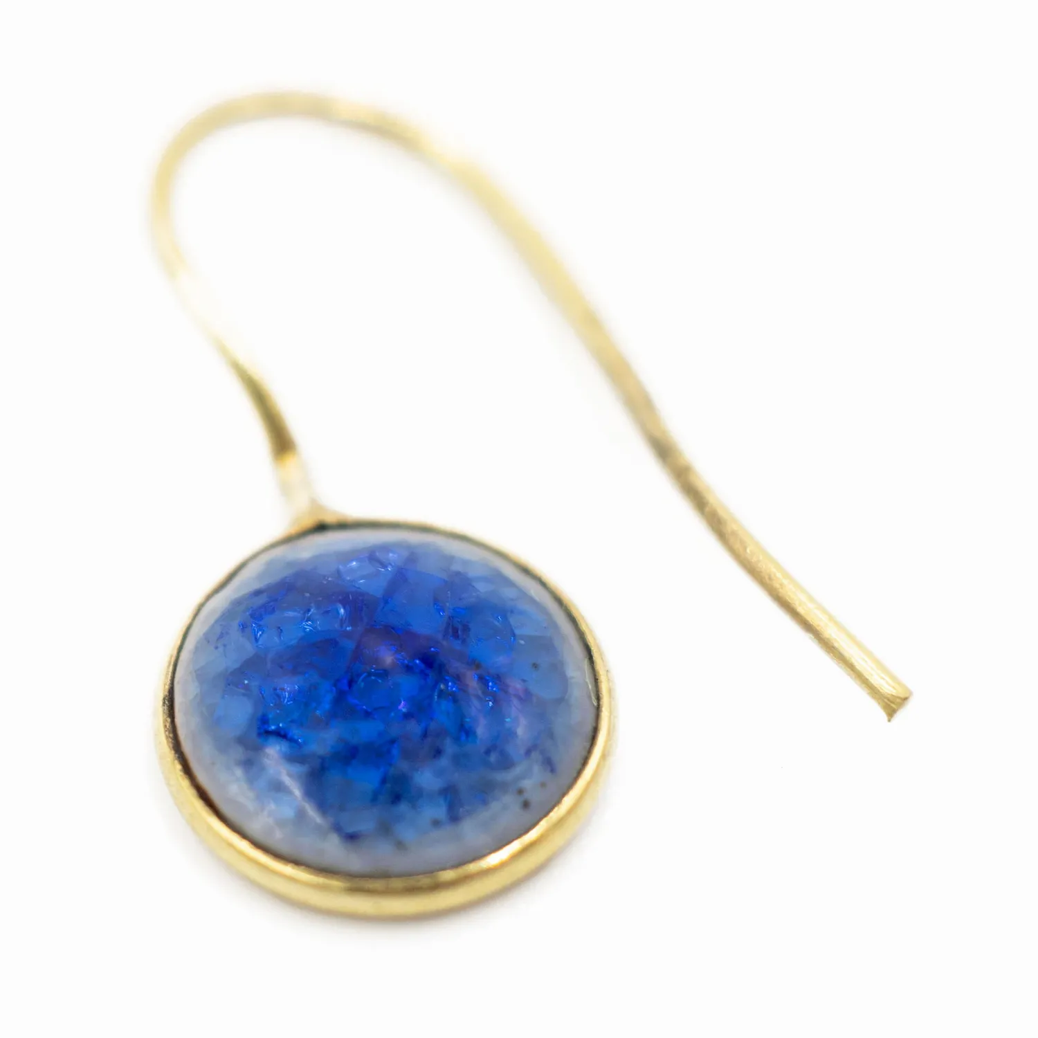 Le Fourbi de Capucine CH2B boucles d'oreille verre craquelé
